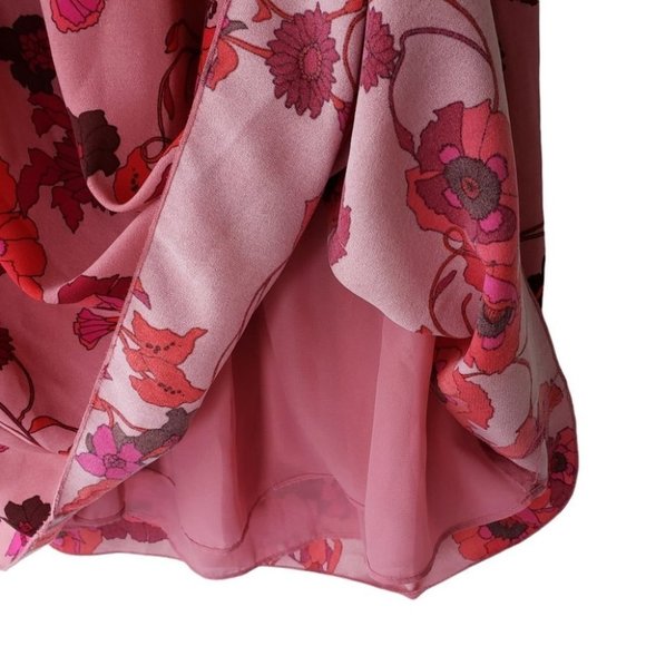 WILFRED Hosta cold shoulder floral dress in pink and red sz XS - Picture 5 of 10